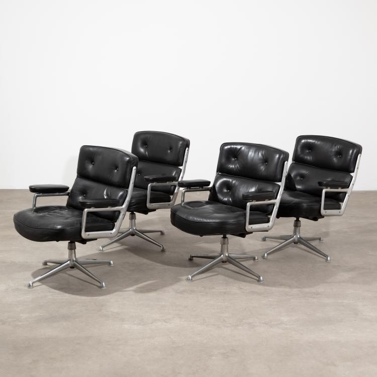 Hauptbild zu Objekt, Vier B&uuml;rosessel Modell ES 105 Lobby Chair, Charles & Ray Eames, Herman Miller, Zeeland, K-17 430
