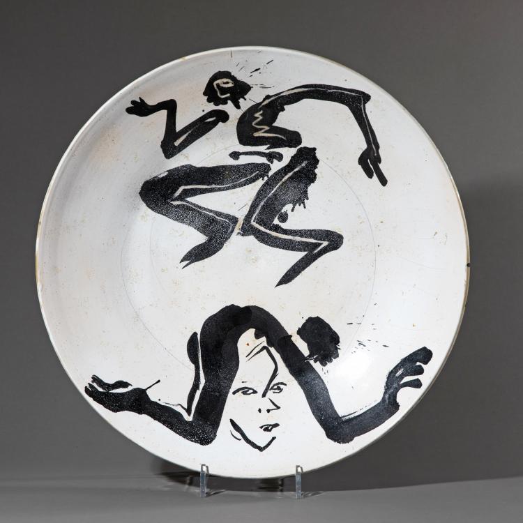Hauptbild zu Objekt, Weiter Keramikteller, 1990, Helge Leiberg, K-17 238
