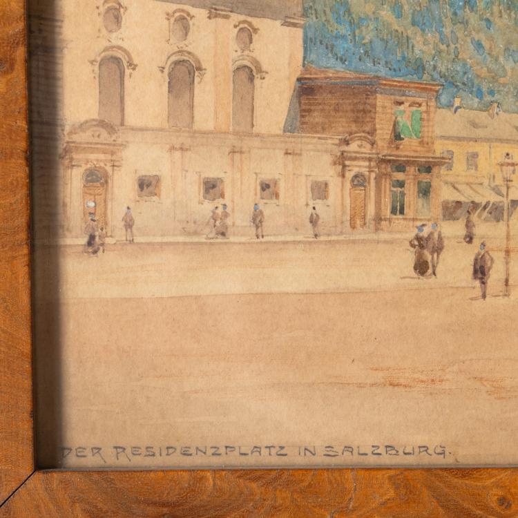 Bild 3 zu Objekt, 'Der Residenzplatz in Salzburg', 1921, K-17 89