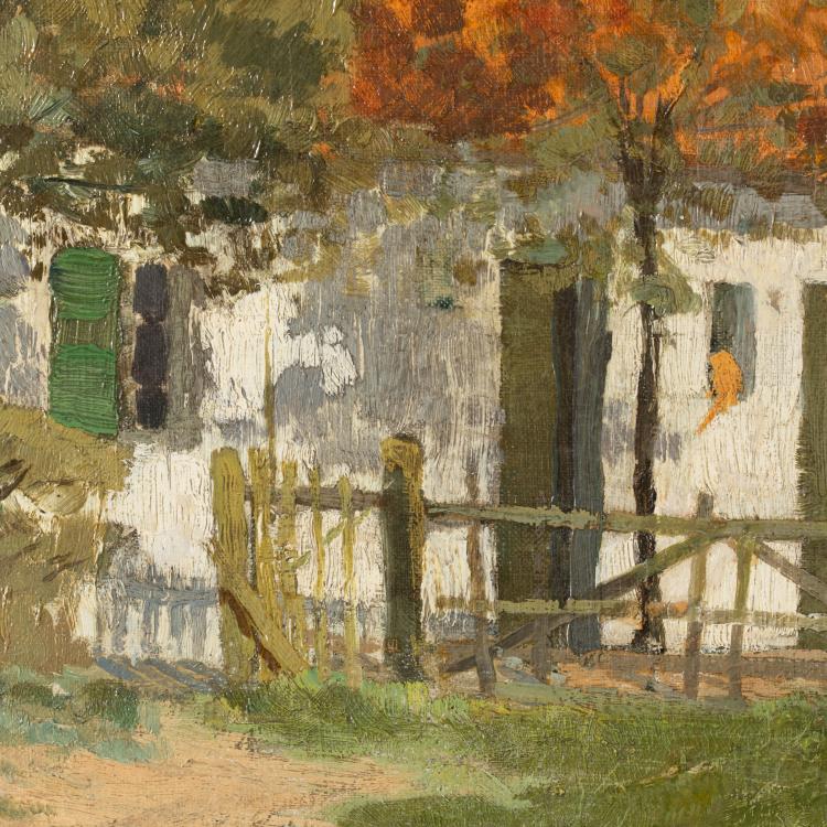 Bild 3 zu Objekt, Bauernkate im hellen Sonnenschein, 1897, Max Clarenbach, K-17 100