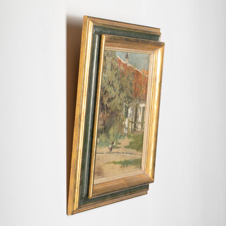 Bild 4 zu Objekt, Bauernkate im hellen Sonnenschein, 1897, Max Clarenbach, K-17 100