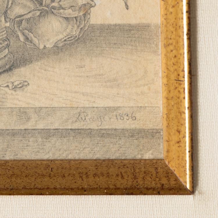 Bild 2 zu Objekt, Ohne Titel (Blumenstillleben mit Glasvase), 1836, K-17 79