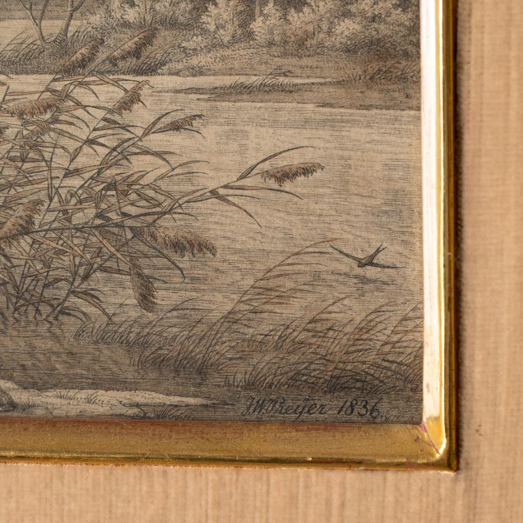 Bild 2 zu Objekt, Ohne Titel (Flusslandschaft), 1836, K-17 80