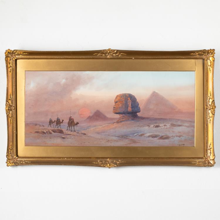 Bild 1 zu Objekt, Karawane vor der Sphinx in Gizeh, circa 1930er Jahre, K-17 109