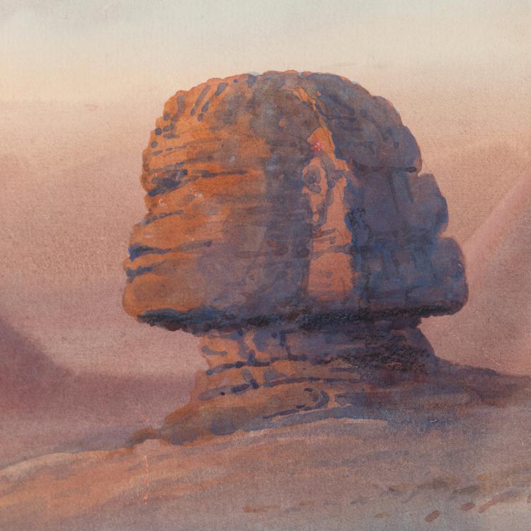 Bild 2 zu Objekt, Karawane vor der Sphinx in Gizeh, circa 1930er Jahre, K-17 109