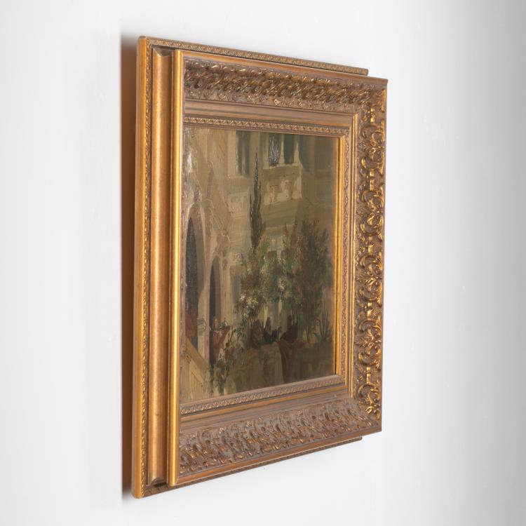 Bild 3 zu Objekt, Innenhof eines Renaissance-Palazzo mit Figuren, K-17 96