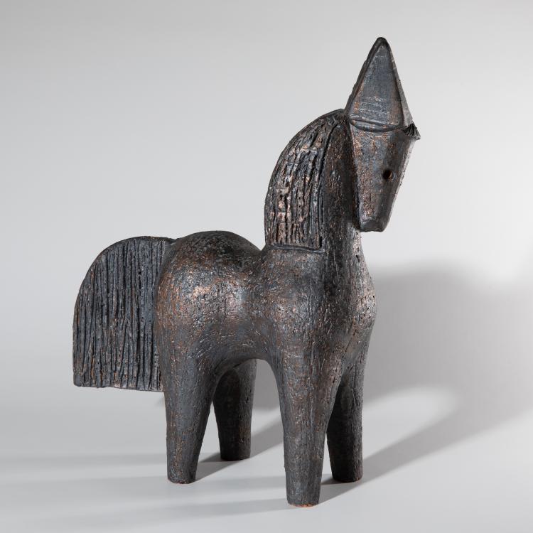 Hauptbild zu Objekt, Majolikafigur 'Pferd', Pouchin, Atelier, K-17 200