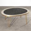 Round Oval Glass Mosaic Coffee Table