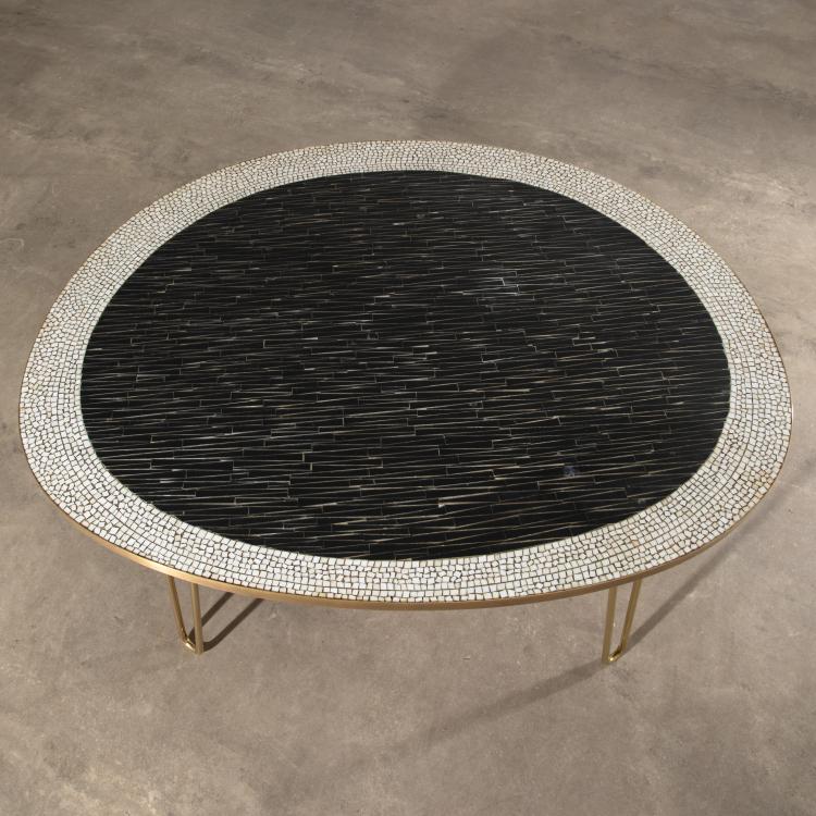 Bild 1 zu Objekt, Round Oval Glass Mosaic Coffee Table, Berthold M&uuml;ller, K-17 382