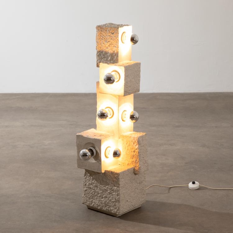 Hauptbild zu Objekt, Brutalist floor lamp, K-17 401
