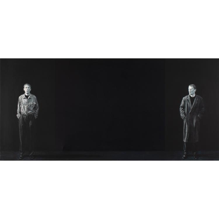 Hauptbild zu Objekt, Ohne Titel (Zwei M&auml;nner), 1990, Wolfgang Kessler, K-17 330