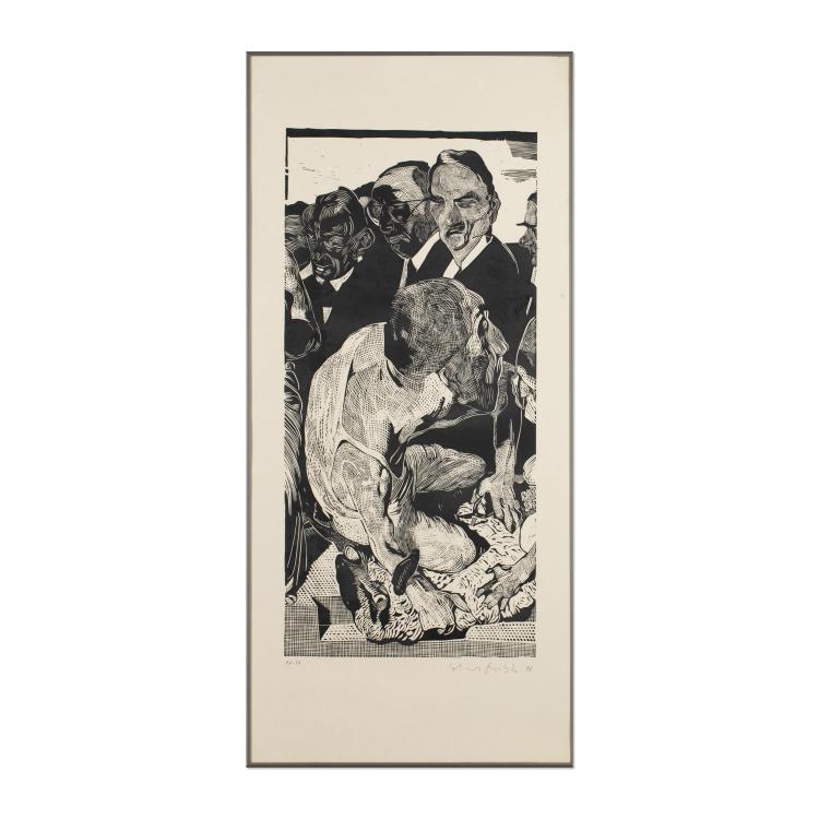 Bild 6 zu Objekt, 4 Bl&auml;tter aus dem Zyklus 'Paulskirche', 1990, Johannes Gr&uuml;tzke, K-17 283