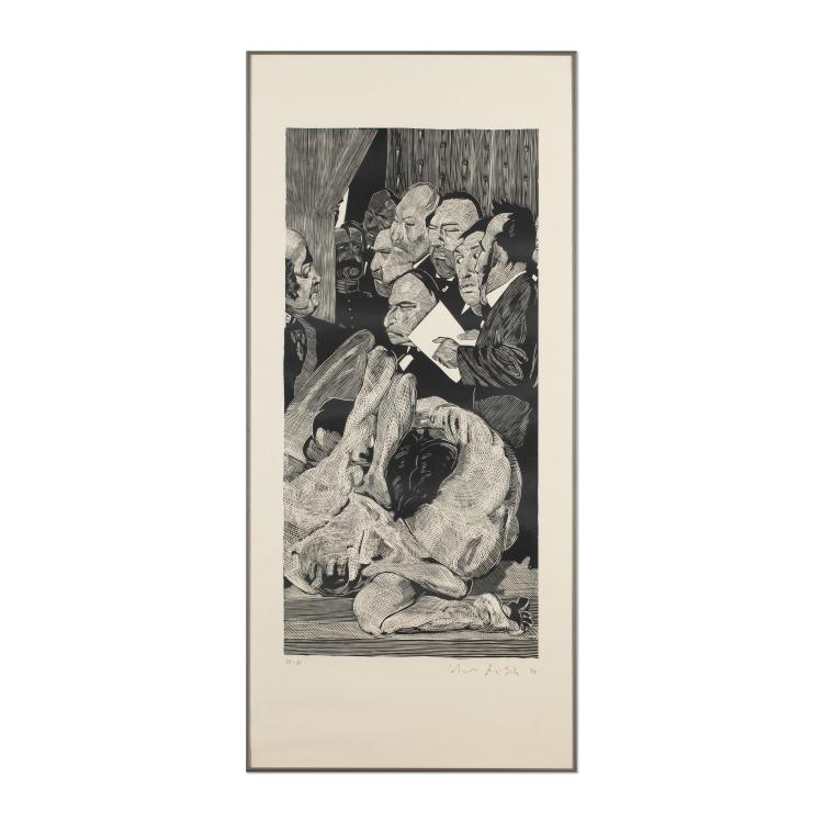 Bild 8 zu Objekt, 4 Bl&auml;tter aus dem Zyklus 'Paulskirche', 1990, Johannes Gr&uuml;tzke, K-17 283