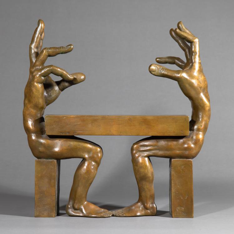 Bild 2 zu Objekt, Skulptur 'Kleine Verhandlung', 1990er Jahre, Michael Schwarze, GUSS PFEIFER, Stadtallendorf, K-17 243