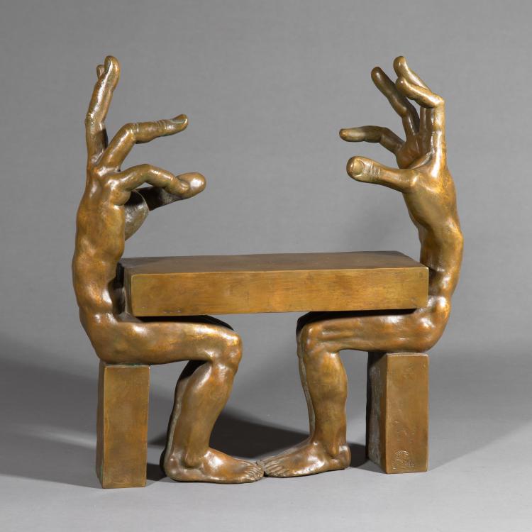 Bild 3 zu Objekt, Skulptur 'Kleine Verhandlung', 1990er Jahre, Michael Schwarze, GUSS PFEIFER, Stadtallendorf, K-17 243