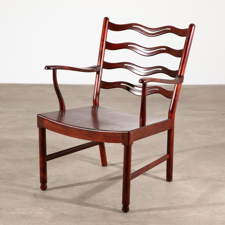 Hauptbild zu Objekt, Armlehnsessel Modell 1755, Ole Wanscher, Fritz Hansen, K-17 462
