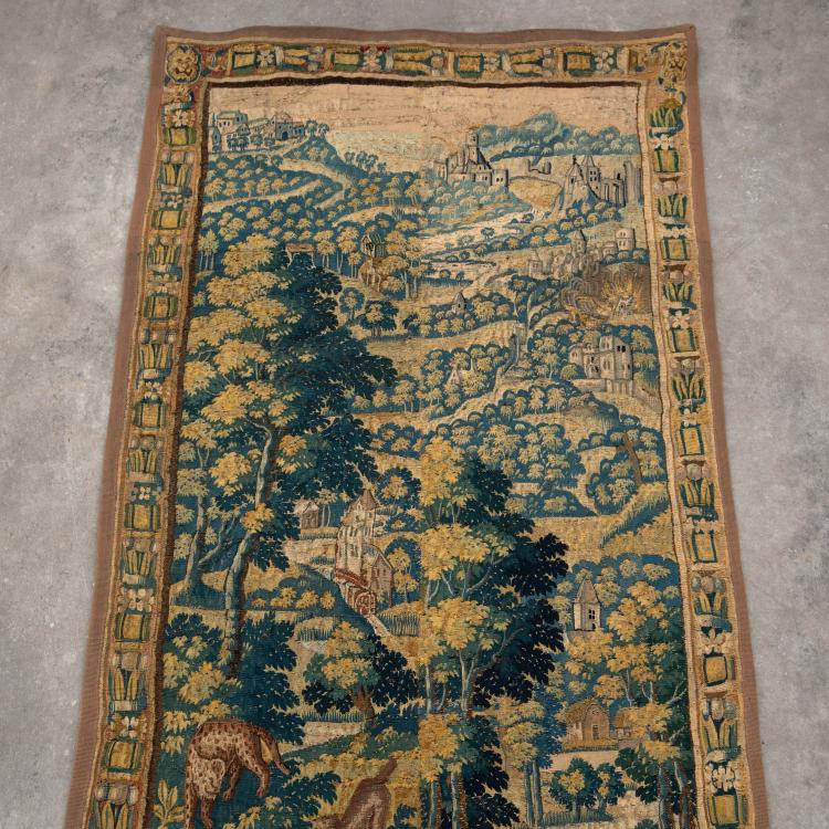 Bild 2 zu Objekt, Paar Tapisserien mit Tieren, fr&uuml;hes 17. Jh., Flandern/ Flanders, K-17 14