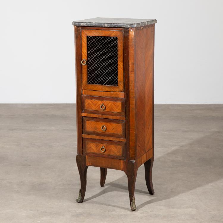 Hauptbild zu Objekt, Pfeilerschr&auml;nkchen im Stil Louis XV., Frankreich/France, K-17 35