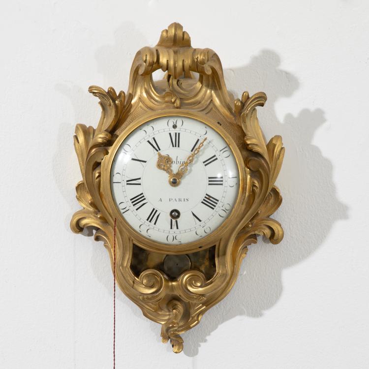 Hauptbild zu Objekt, Kleine Cartel-Uhr im Stil Louis XV., Frankreich/France, K-17 47