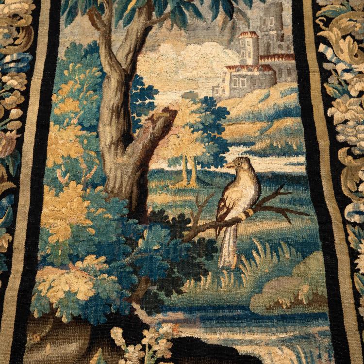 Bild 1 zu Objekt, Zwei Tapisseriestreifen, 17. Jh., Aubusson, K-17 17