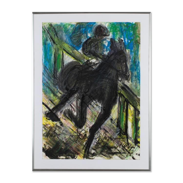 Bild 1 zu Objekt, Blatt aus der Werkgruppe 'Galopper', 1984, Antonius H&ouml;ckelmann, K-17 298