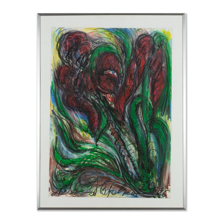 Bild 1 zu Objekt, Blatt aus der Werkgruppe 'Blumen', 1986, Antonius H&ouml;ckelmann, K-17 299