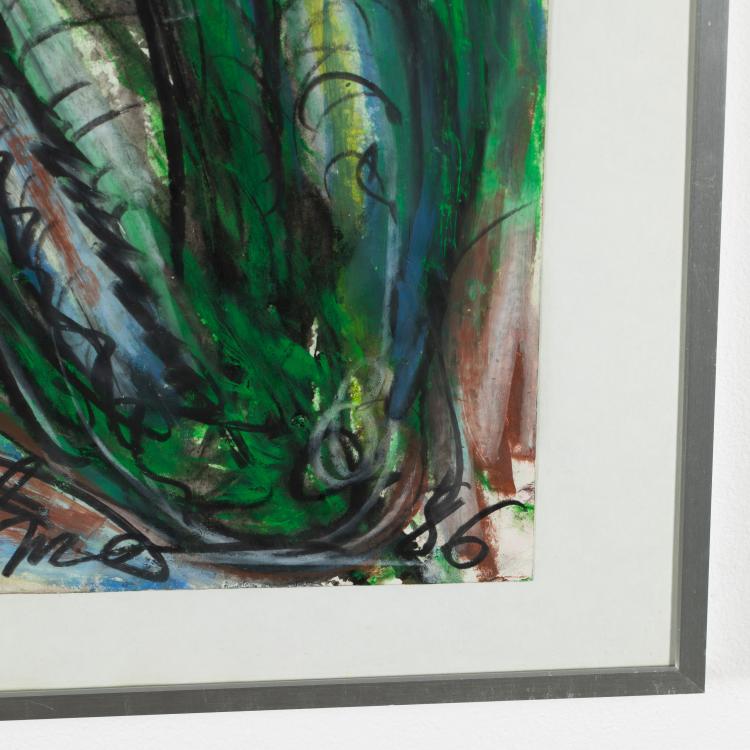 Bild 2 zu Objekt, Blatt aus der Werkgruppe 'Blumen', 1986, Antonius H&ouml;ckelmann, K-17 299