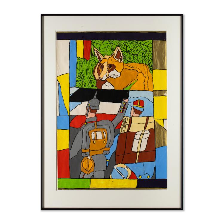 Bild 1 zu Objekt, Fox and two soldiers, probably 1960s, Josef Wittlich, K-17 301