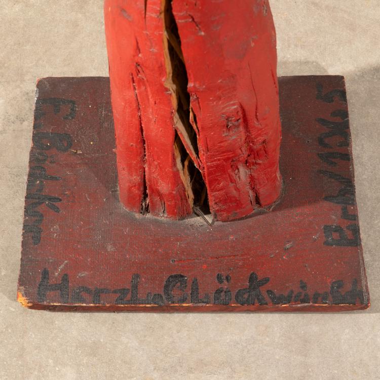 Bild 3 zu Objekt, Holzskulptur 'Frau mit Kind', 1965, Erich B&ouml;deker, K-17 226