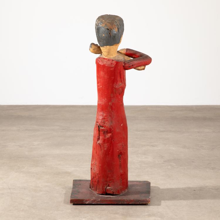 Bild 4 zu Objekt, Holzskulptur 'Frau mit Kind', 1965, Erich B&ouml;deker, K-17 226