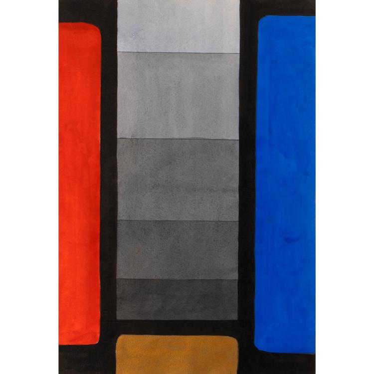 Hauptbild zu Objekt, Ohne Titel (Abstrakte Komposition), 1973, K-17 276