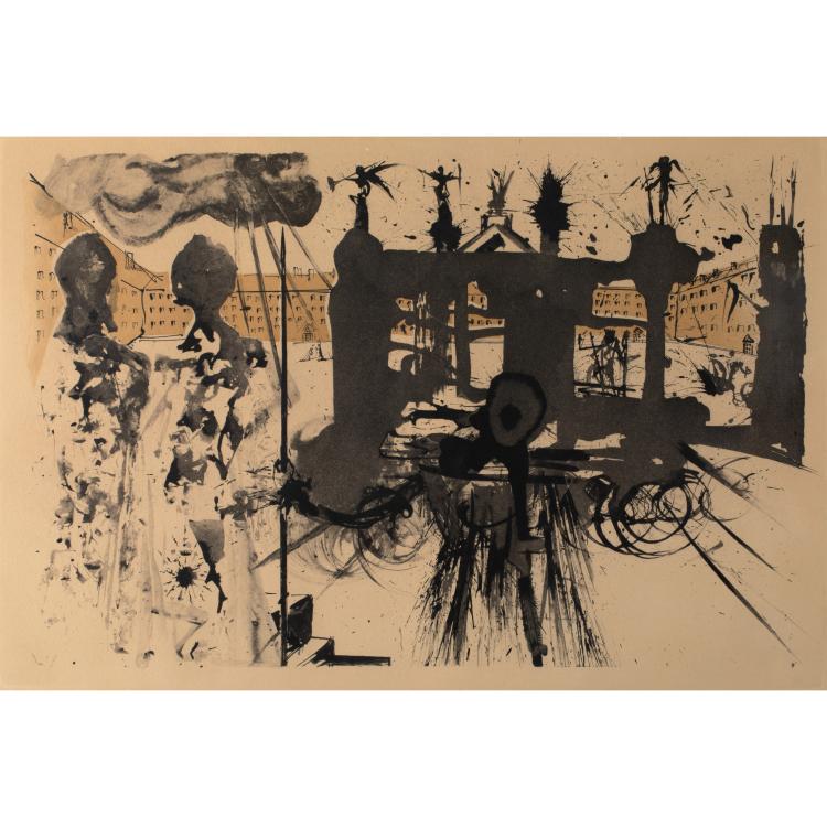 Hauptbild zu Objekt, 'Le Portique' aus dem Portfolio 'Calder&oacute;n. La Vie est un songe', 1971, Salvador Dal&iacute;, K-17 260