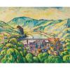 Flußlandschaft mit Brücke, 1919