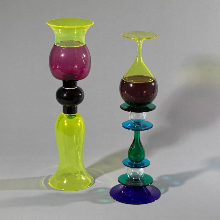 Hauptbild zu Objekt, Zwei Glasobjekte, um 1985, Heinz Oestergaard, Salviati & Cie., Murano (zug. / attr.), K-17 181