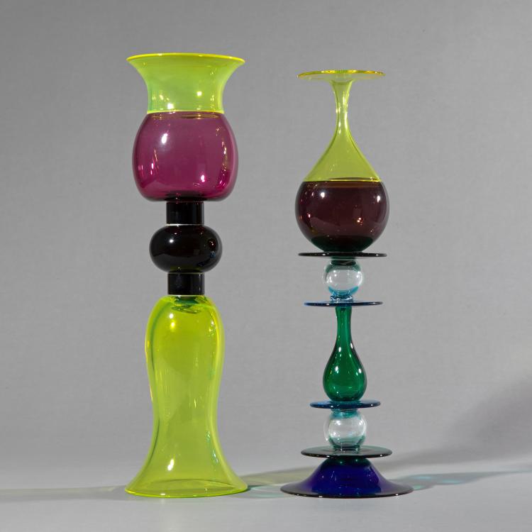 Bild 1 zu Objekt, Zwei Glasobjekte, um 1985, Heinz Oestergaard, Salviati & Cie., Murano (zug. / attr.), K-17 181