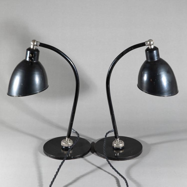 Bild 1 zu Objekt, Two table lights, model Polo Popular, Christian Dell, B&uuml;nte & Remmler, Frankfurt / Main, K-17 376
