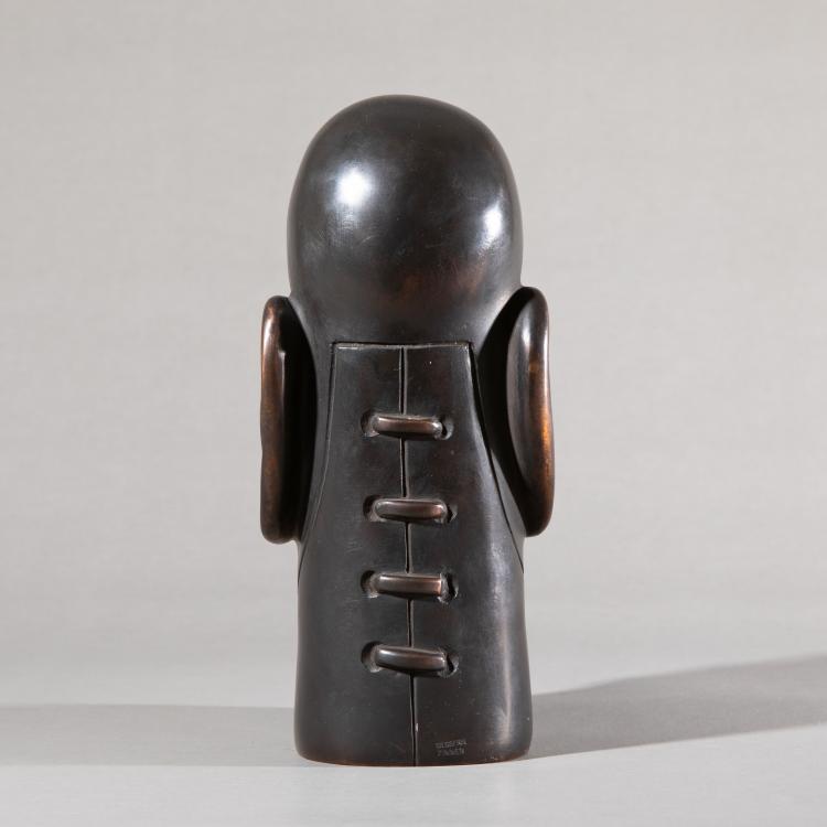 Bild 4 zu Objekt, Skulptur 'Kleiner Verschn&uuml;rter Kopf II', 1978, Rainer Kriester, Giesserei Zimmer, Hermannsburg, K-17 235