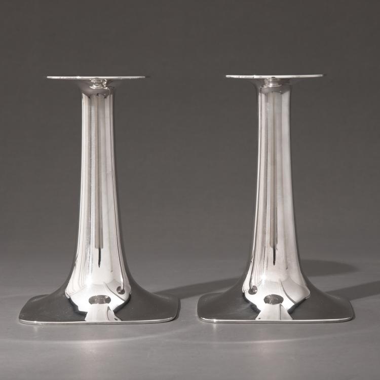 Bild 1 zu Objekt, Zwei Kerzenleuchter, um 1960, Hans Bunde, Cohr, Carl M, Kopenhagen, K-17 131