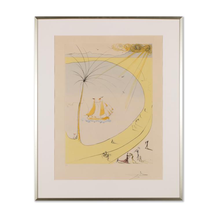 Bild 1 zu Objekt, 'C&ocirc;te d'Azur' aus dem Portfolio 'Hommage &agrave; Picasso', 1974, Salvador Dal&iacute;, K-17 261