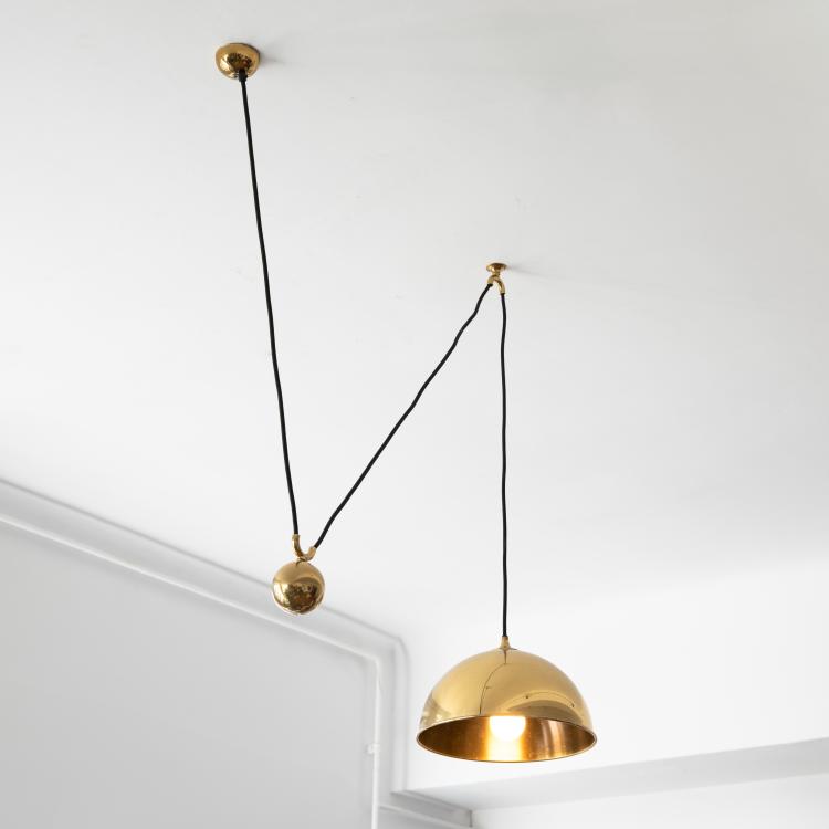 Hauptbild zu Objekt, Pendelleuchte Modell Posa mit Seitenzug, 1970er Jahre, Florian Schulz, Florian Schulz GmbH Ludwigsburg, K-17 406