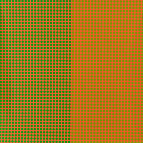 Ohne Titel (Grüne Punkte auf orangenem Grund), 1972
