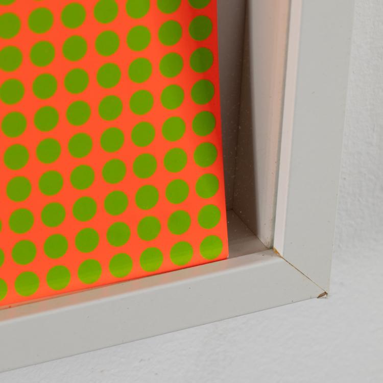 Bild 3 zu Objekt, Ohne Titel (Gr&uuml;ne Punkte auf orangenem Grund), 1972, K-17 275