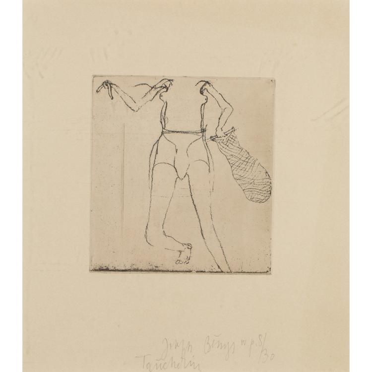Hauptbild zu Objekt, 'Taucherin' aus dem Portfolio 'Suite Zirkulationszeit', 1982, Joseph Beuys, K-17 314