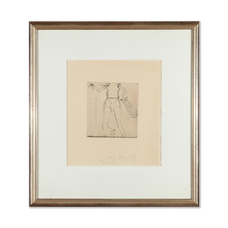 Bild 1 zu Objekt, 'Taucherin' aus dem Portfolio 'Suite Zirkulationszeit', 1982, Joseph Beuys, K-17 314