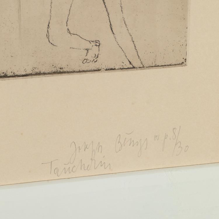 Bild 2 zu Objekt, 'Taucherin' aus dem Portfolio 'Suite Zirkulationszeit', 1982, Joseph Beuys, K-17 314
