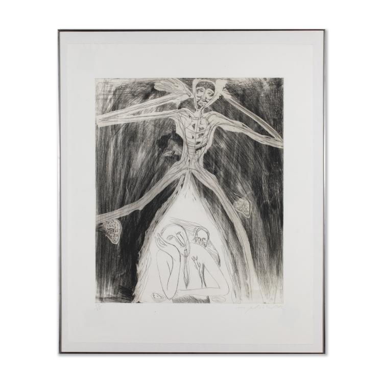 Bild 2 zu Objekt, 5 Bl&auml;tter aus dem Portfolio 'Ex-Giganti All'alba', 1982, Mimmo Paladino, Schellmann & Kl&uuml;ser, New York (Publ.), K-17 279