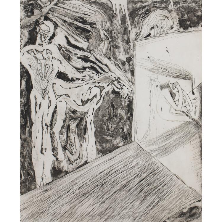 Bild 4 zu Objekt, 5 Bl&auml;tter aus dem Portfolio 'Ex-Giganti All'alba', 1982, Mimmo Paladino, Schellmann & Kl&uuml;ser, New York (Publ.), K-17 279
