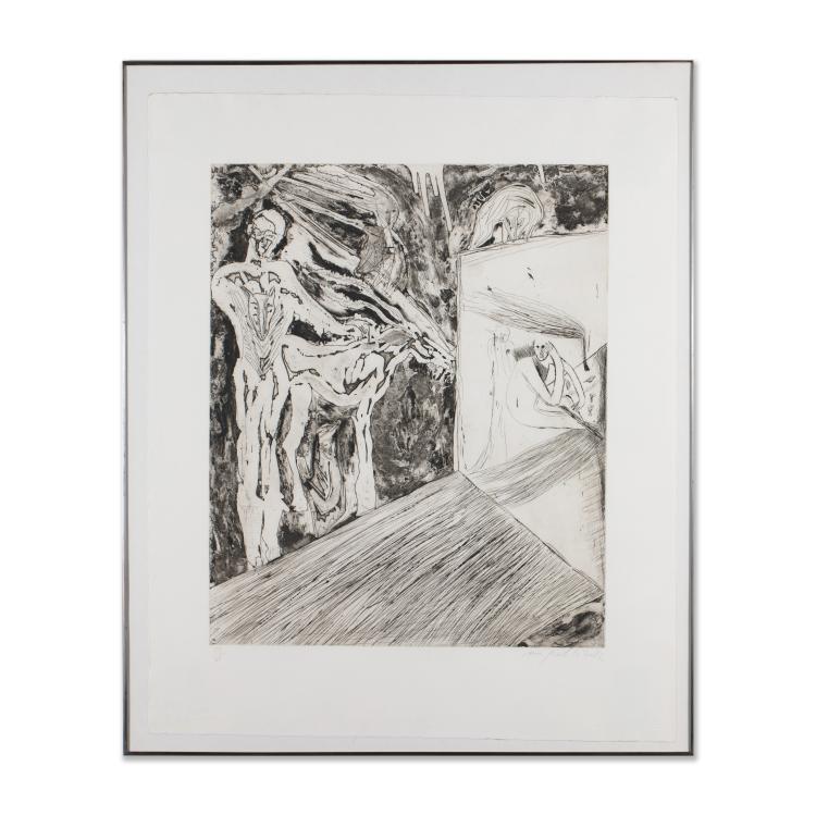 Bild 5 zu Objekt, 5 Bl&auml;tter aus dem Portfolio 'Ex-Giganti All'alba', 1982, Mimmo Paladino, Schellmann & Kl&uuml;ser, New York (Publ.), K-17 279