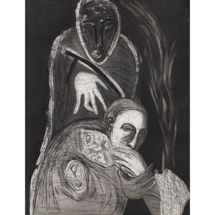 Bild 8 zu Objekt, 5 Bl&auml;tter aus dem Portfolio 'Ex-Giganti All'alba', 1982, Mimmo Paladino, Schellmann & Kl&uuml;ser, New York (Publ.), K-17 279