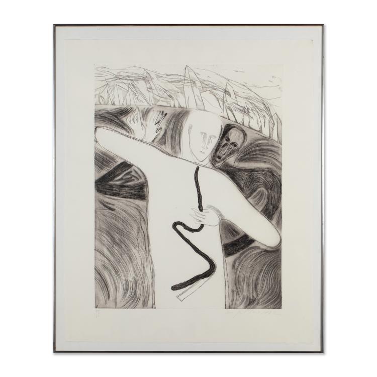 Bild 12 zu Objekt, 5 Bl&auml;tter aus dem Portfolio 'Ex-Giganti All'alba', 1982, Mimmo Paladino, Schellmann & Kl&uuml;ser, New York (Publ.), K-17 279